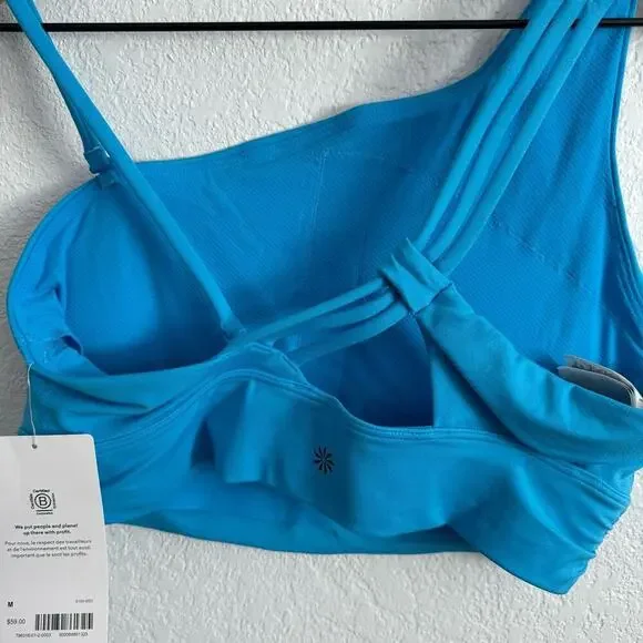 💙 Athleta Blue One-Shoulder Sports Bra - Picture 6 of 6